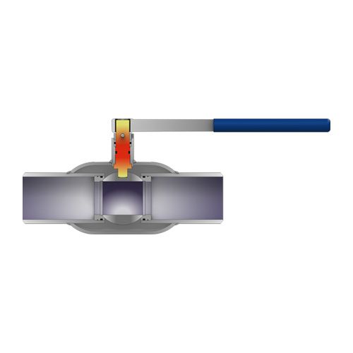 шаровой клапан с полным сварным соединением и плавающей ручкой